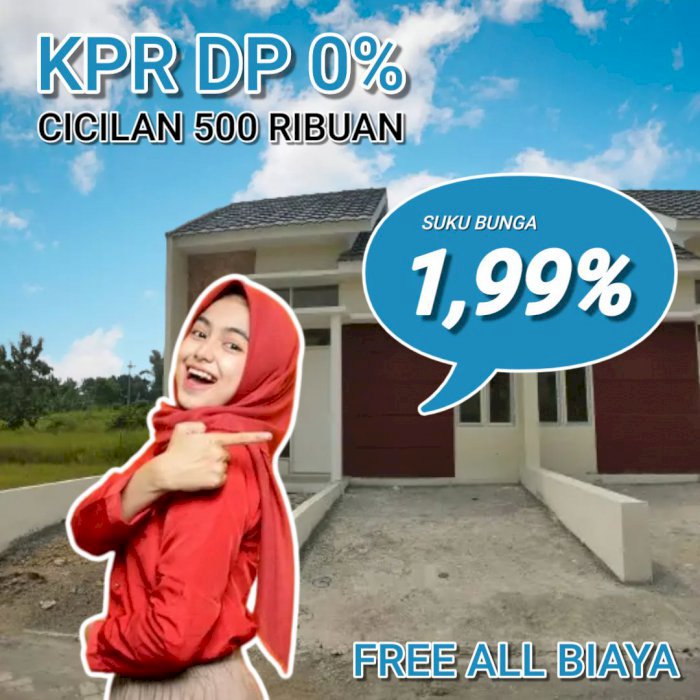 KREDIT PERUMAHAN GRATIS SEMUA BIAYA BIAYA ANGSURAN 500 RIBUAN