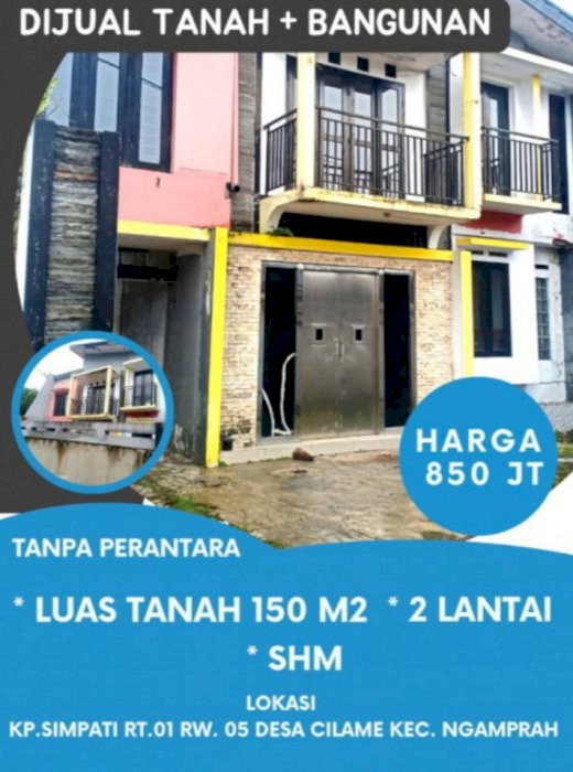 Di Jual Rumah 2 lantai Lokasi Ngamprah Bandung Barat