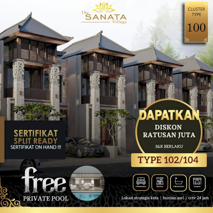 DIJUAL VILLA SEMINYAK, MALANG SURABAYA JAWA TIMUR