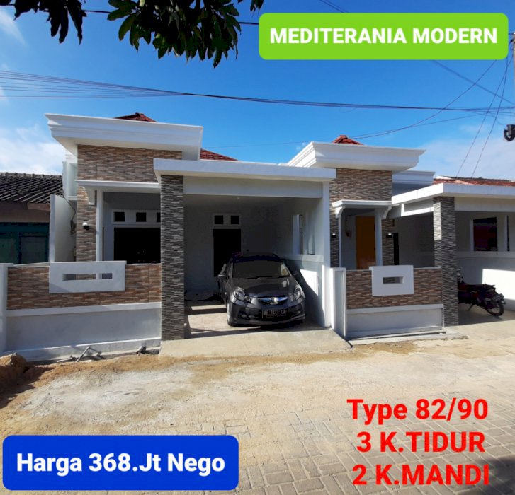 DIJUAL RUMAH MODEL MEDITERANIA TYPE 82/90