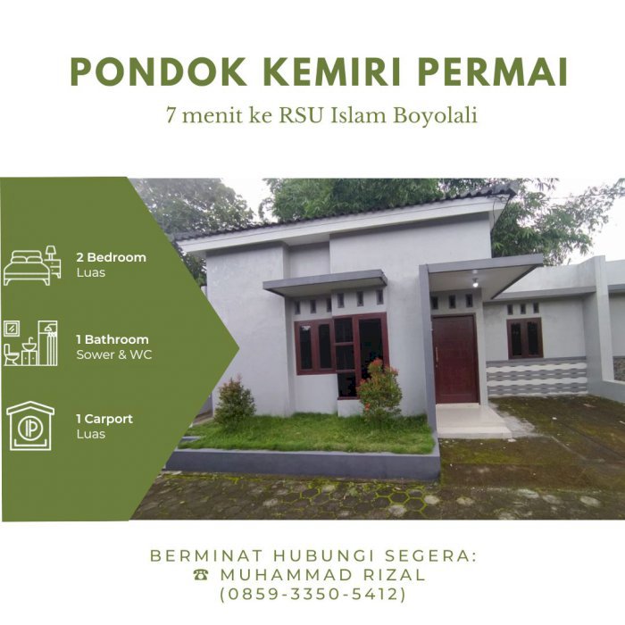 Dijual Rumah Minimalis Siap Huni 300jtan Dekat GOR Sutajaya Boyolali