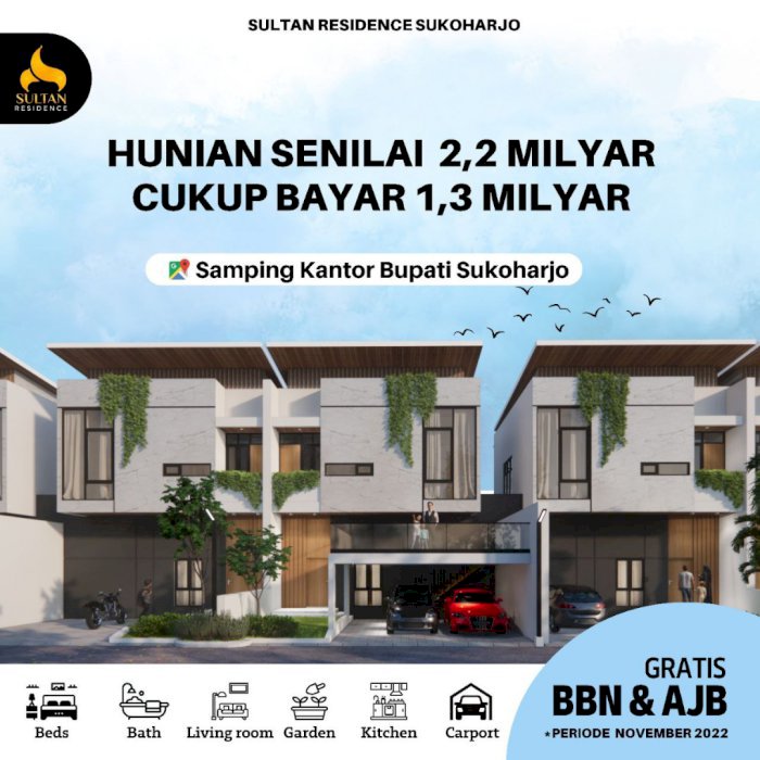Rumah elit  mewah harga ramah belakang kantor bupati sukoharjo