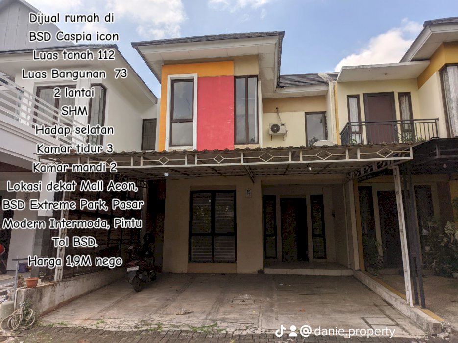 Rumah BSD Caspia lokasi lingkungan nyaman aman dekat Aeon Mall