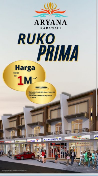 Dijual Ruko Exchlusive Harga Minimalis di Aryana Karawaci