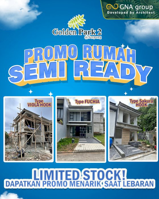 Hunian 2 lantai nuansa Villa dekat BSD dan satsiun Cisauk