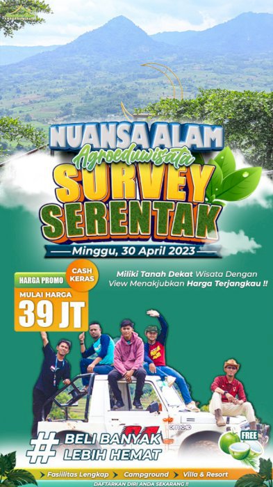 PROMO TERMURAH KAVLING STRATEGIS NEMPEL TEMPAT WISATA