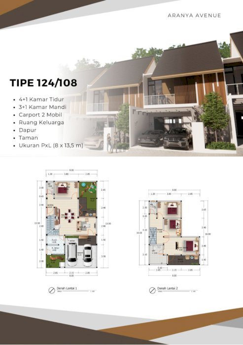 DIJUAL PERUMAHAN ARANYA AVENUE TIPE 144/122, KALIURANG YOGYAKARTA
