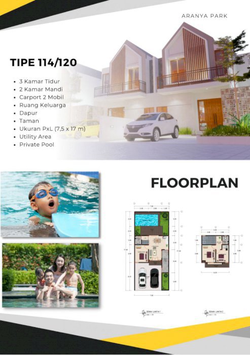 DIJUAL PERUMAHAN ARANYA PARK 2 TIPE 114/110, KALIURANG YOGYAKARTA