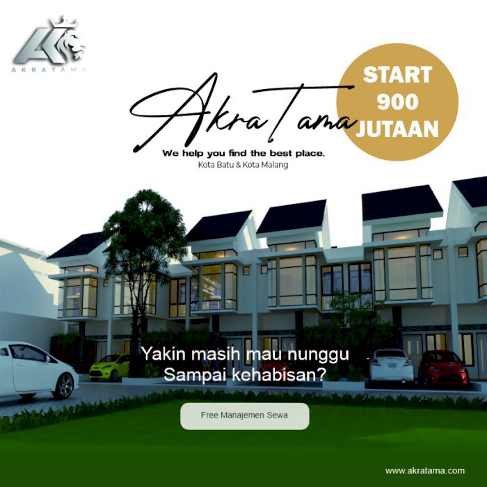 BOOMING!! DIJUAL RUMAH BATU MALANG AKRATAMA VILLA'S