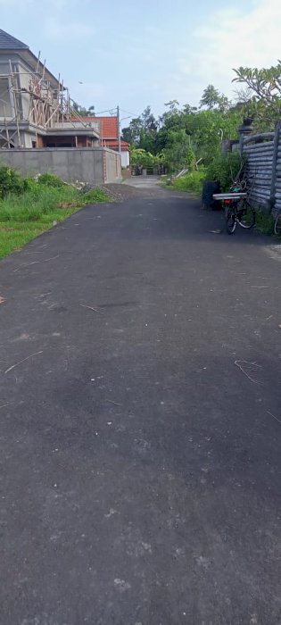 Tanah murah lokasi Sanur penyaringan lingkungan villa aspek kuning