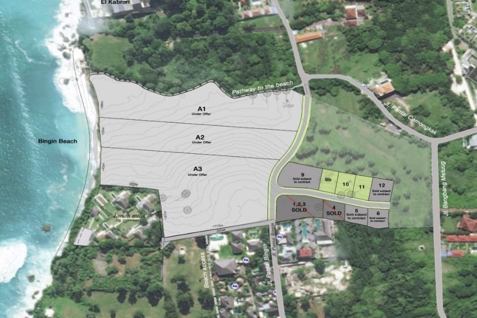 TANAH OCEAN VIEW PLOT KECIL BINGIN BEACH, PECATU - BALI