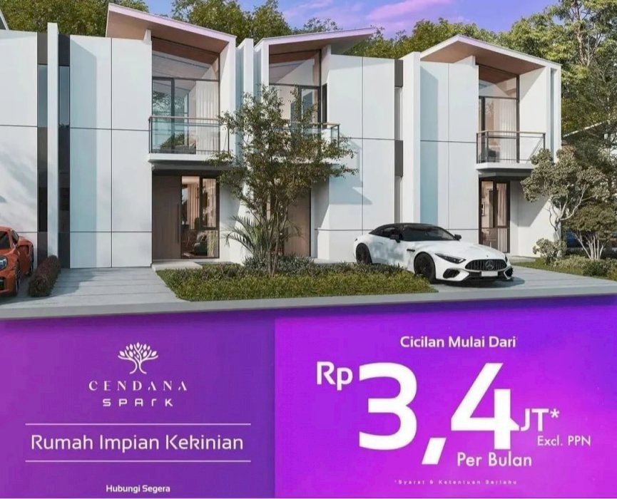 JUAL RUMAH 2 LANTAI CENDANA SPARK LIPPO CIKARANG