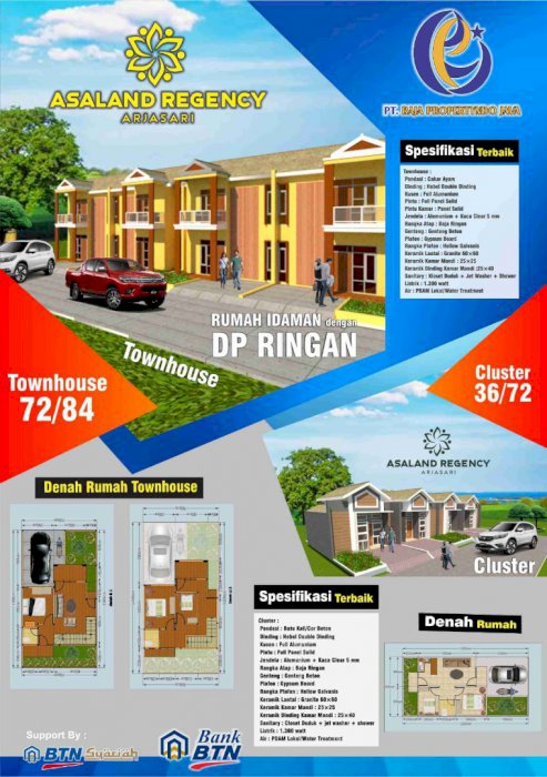 TOWNHOUSE ASALAND REGENCY LOKASI ARJASARI BANDUNG