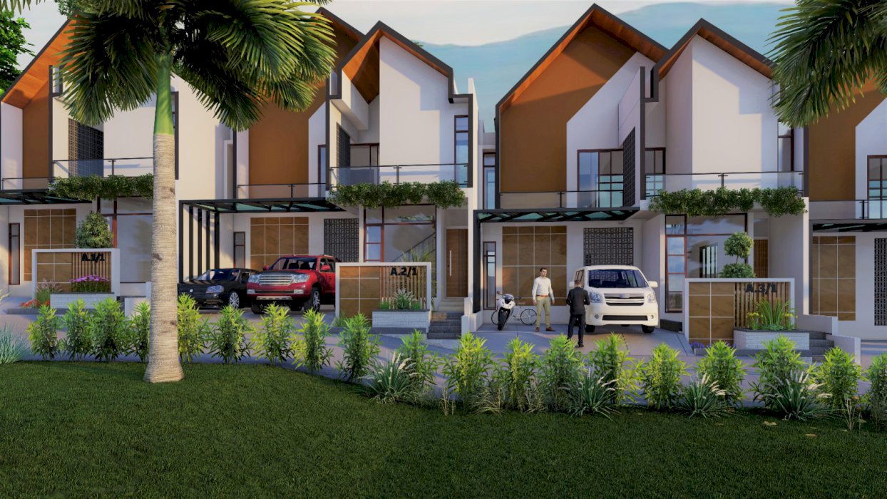 Rumah mewah pesan bangun view wisata bendungan dan pengunungan