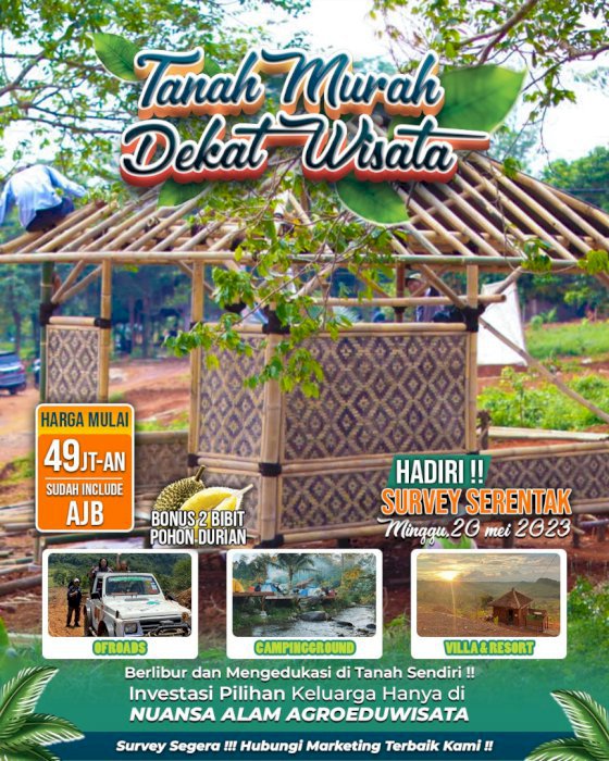 TANAH WISATA PUNCAK 2 BEST SELLER