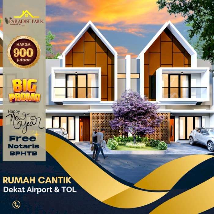 Rumah Millenial 2 Lantai 3 Kamar Tidur dekat Bandara Soekarno Hatta
