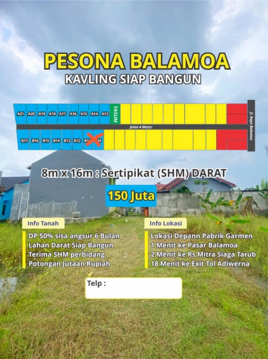 Dijual kavling darat dekat pasar balamoa