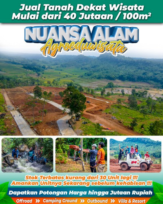 KAVLING EKSKLUSIF MURAH BEST SELLER STRATEGIS NEMPEL WISATA PUNCAK 2