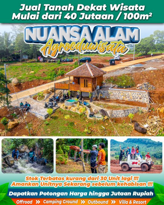 Promo Tanah Wisata Puncak 2 Indah Legalitas Aman Best Seller Strategis