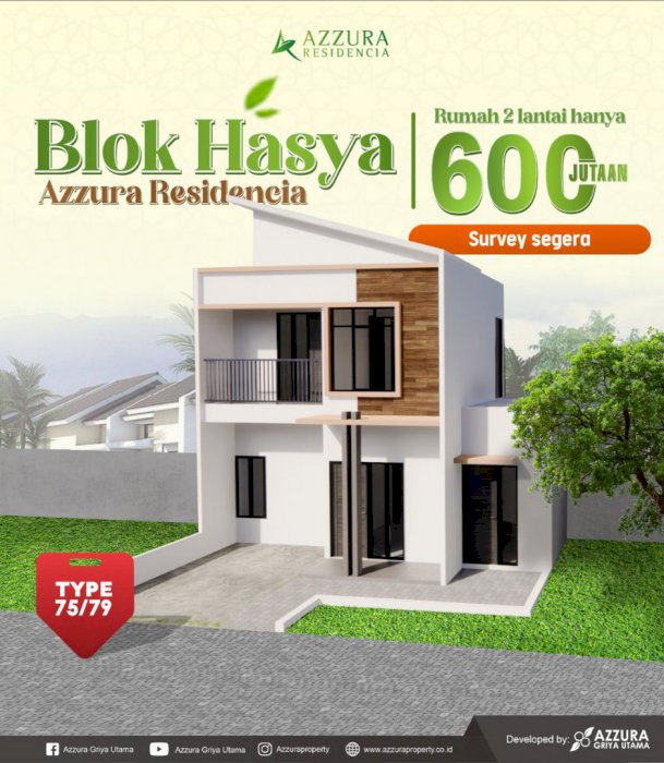 Rumah 2 Lantai Hanya 600 Jutaan di Setu Bekasi 3 kamar Tidur