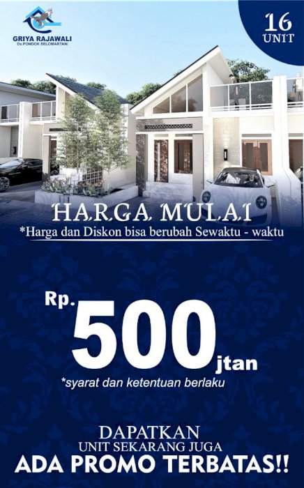 DI JUAL PERUMAHAN GRIYA RAJAWALI, SLEMAN YOGYAKARTA