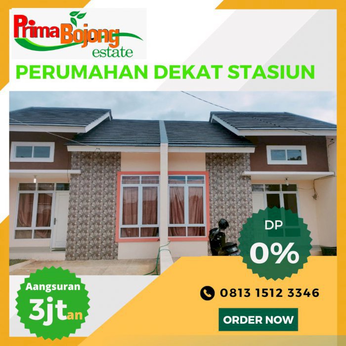Perumahan dekat stasiun bojonggede tanpa DP Angsuran 2jutan