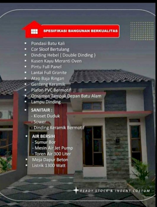 Rumah cantik cash dan KPR bisa