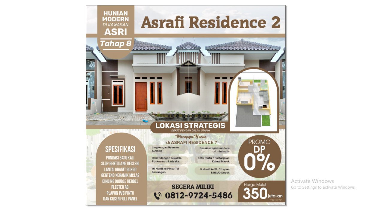 Rumah promo kes bertahap dan cas keras byk bonus nya