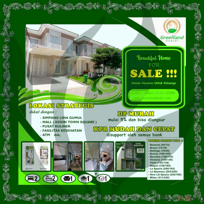 Lokasi Perumahan Greenland Kediri Jawa Timur