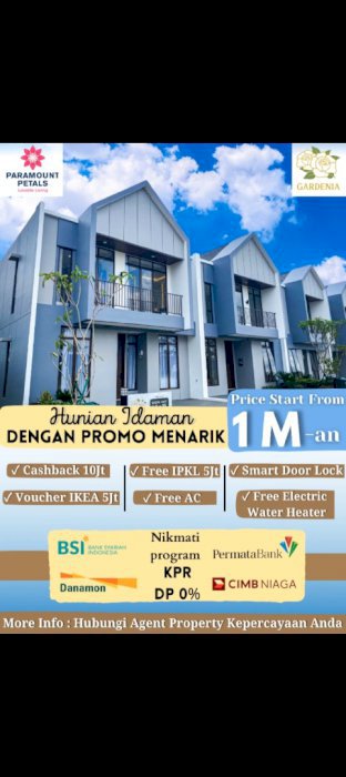 JUAL RUMAH PARAMOUNT PETALS