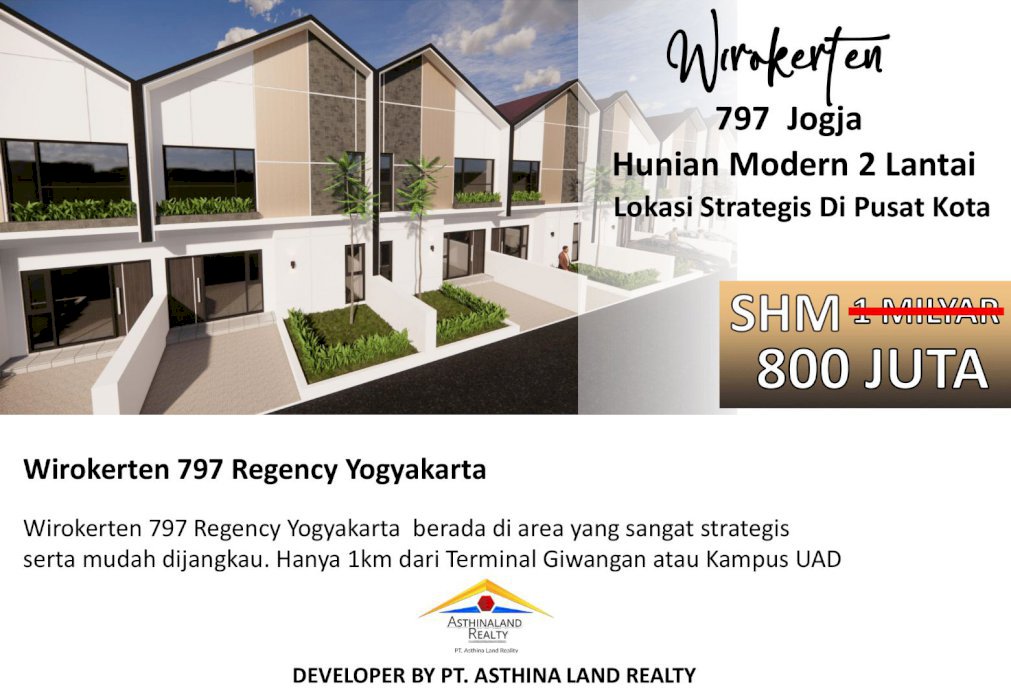  JUAL PERUMAHAN WIROKERTEN 797 REGENCY YOGYAKARTA, SLEMAN YOGYAKARTA