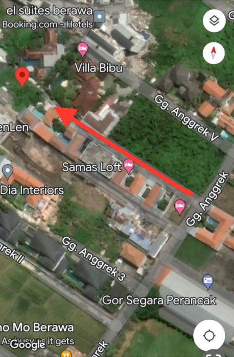 Dijual tanah super premium di Canggu Brawa