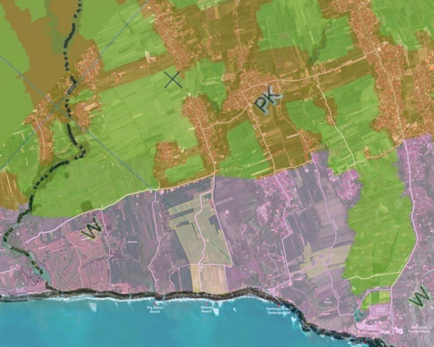 Tanah view sawah dan laut