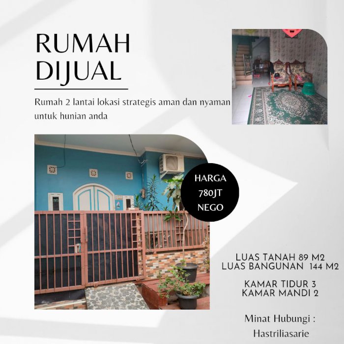 Di Jual Rumah Murah 2 Lantai  Lokasi Strategis Di Jakarta Utara