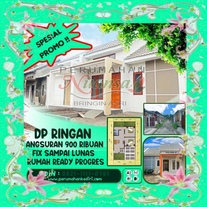 Rumah  Subsidi DP Ringan Pare Kediri