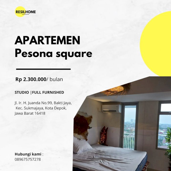 DISEWAKAN APARTEMEN DEPOK PESONA SQUARE BULANAN MARGONDA DEPOK
