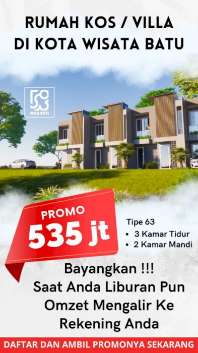 Perumahan Makarti Smart Villa's Lokasi Strategis Di Kota Batu