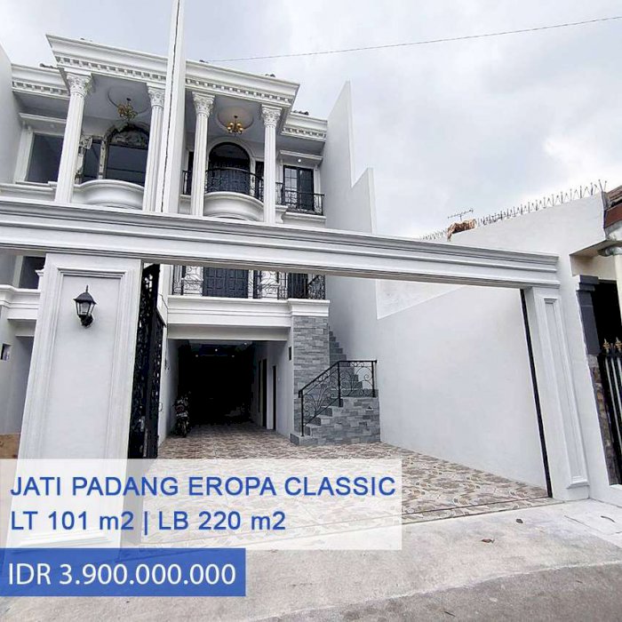 Rumah Baru Eropa Classic di Jati Padang Pasar Minggu, Jakarta Selatan