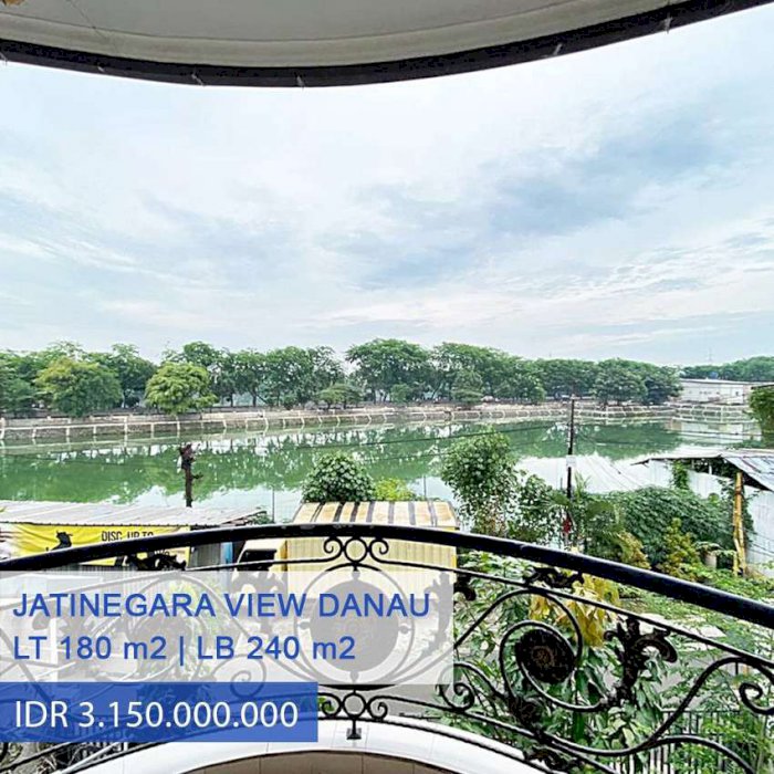 Dijual Rumah View Danau Dekat Stasiun di Jatinegara, Jakarta Timur