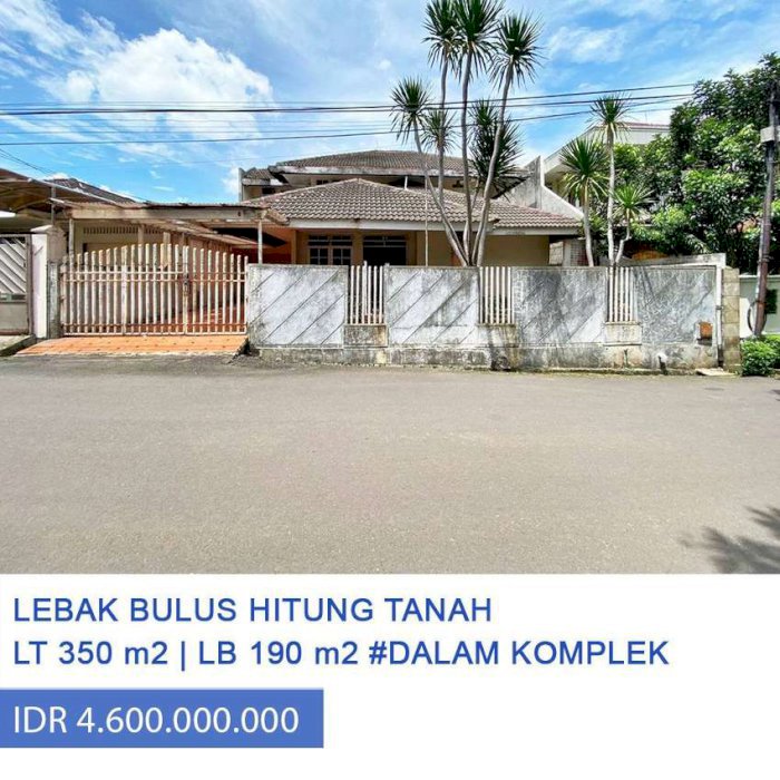 Dijual Cepat !!! Rumah Lama Dekat MRT di Lebak Bulus, Jakarta Selatan