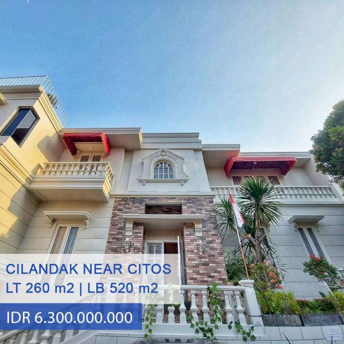 Dijual Rumah Mewah Dekat Citos di Cilandak, Jakarta Selatan