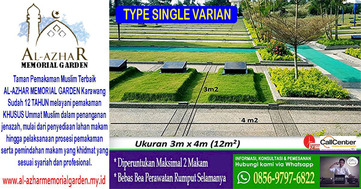 Al-Azhar Memorial Garden Kavling Type SINGLE VARIAN