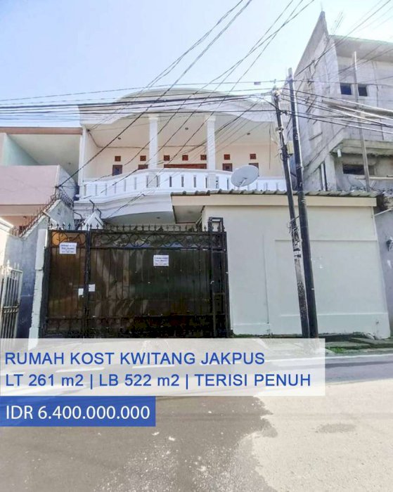 Rumah Kost 24 Kamar Terisi Penuh di Kwitang Senen, Jakarta Pusat
