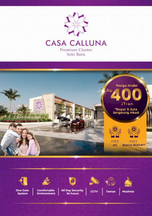 Perumahan cluster Solo Baru