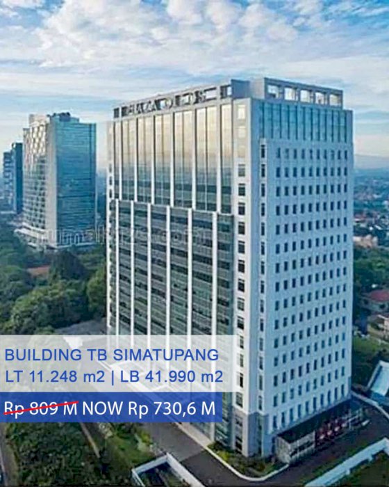 Dijual Gedung Perkantoran Oleos Plaza 1 TB Simatupang, Jakarta Selatan