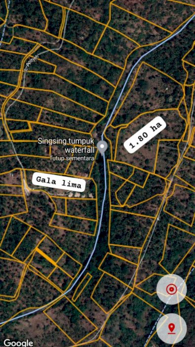 Tanah view air terjun dan sungai