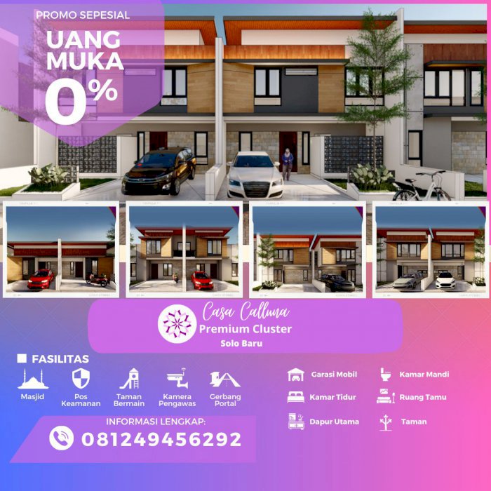 Perumahan primer cluster  Casa Calluna Solo Baru