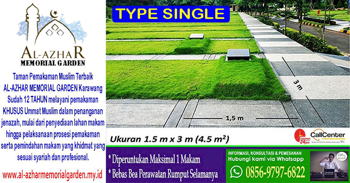 Al-Azhar Memorial Garden Kavling Makam TYPE SINGLE