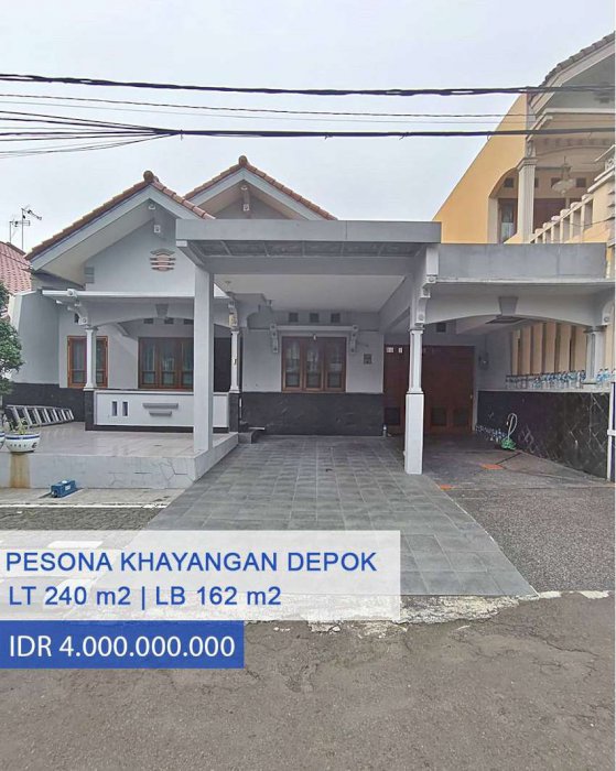 Dijual Rumah Langka di Perumahan Pesona Khayangan Depok, Jawa Barat
