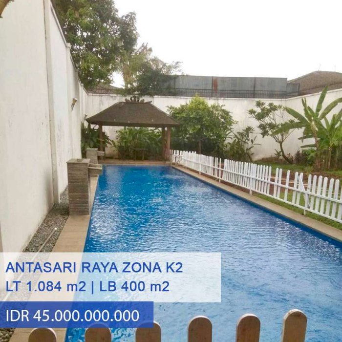 Dijual Rumah Mewah Zona K2 di Jl. Antasari Raya, Jakarta Selatan